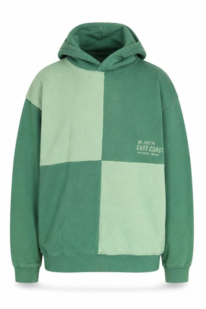 H&M Boys Green Colourblock Pullover Hoodie 12-13 Years