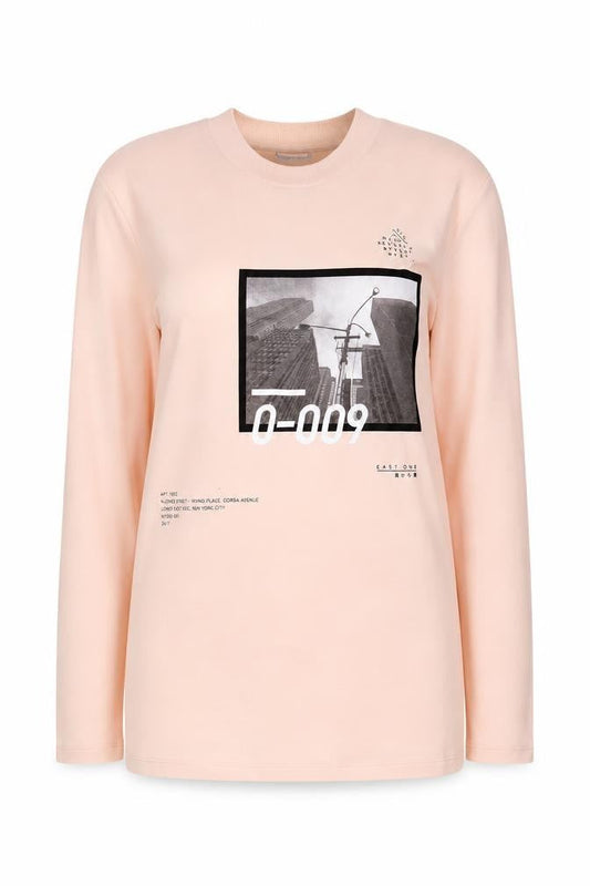 ASOS Women Pink XS Graphic Print Sweatshirt