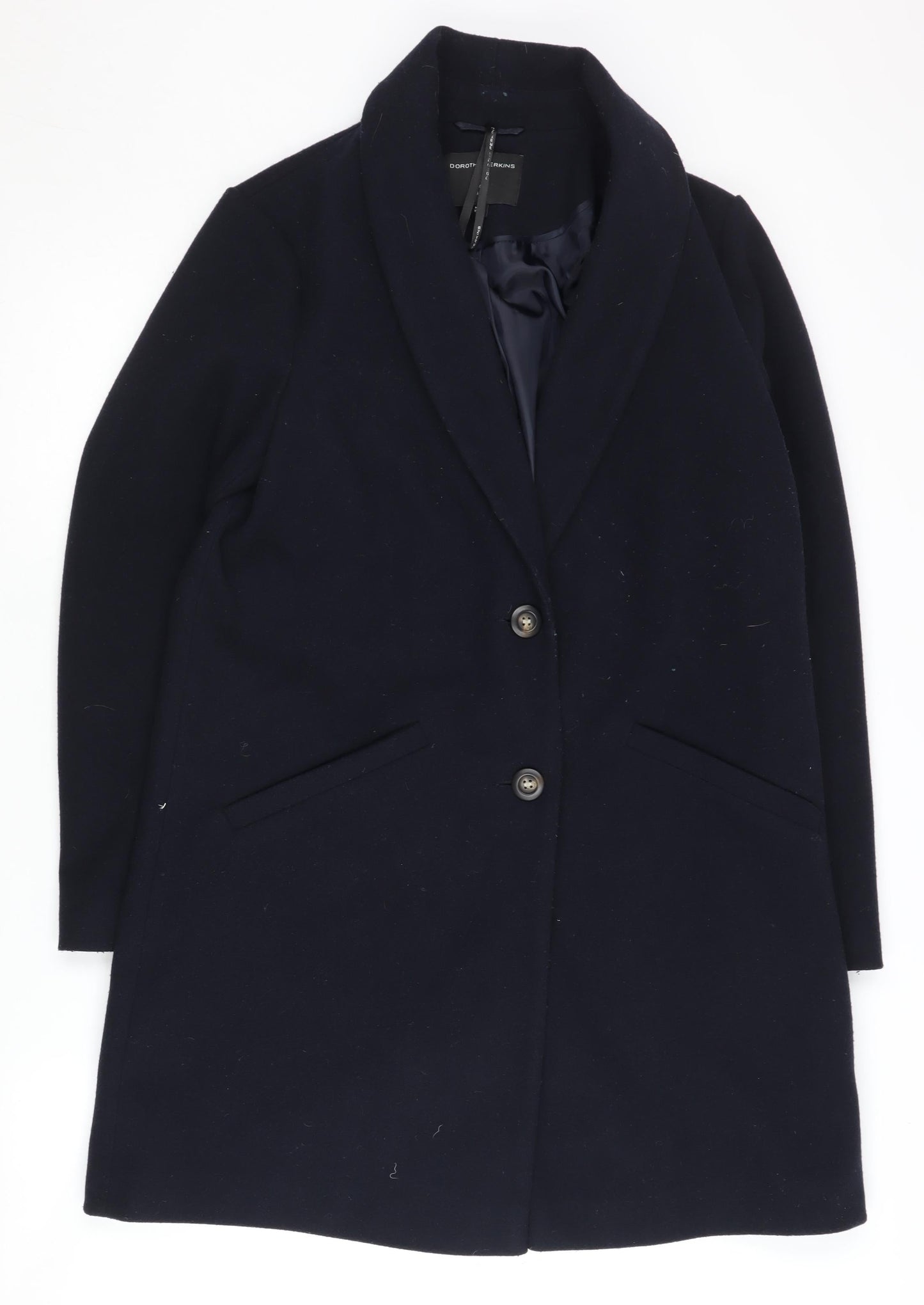 Dorothy Perkins Women's Black Overcoat UK 12