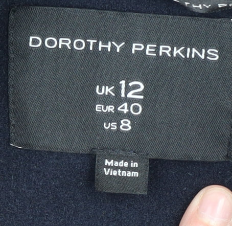Dorothy Perkins Women's Black Overcoat UK 12