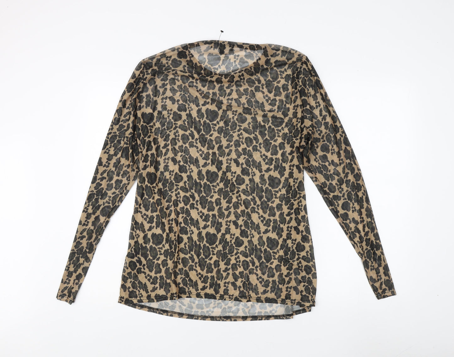 Simply Be Women’s Beige Animal Print Long Sleeve Top