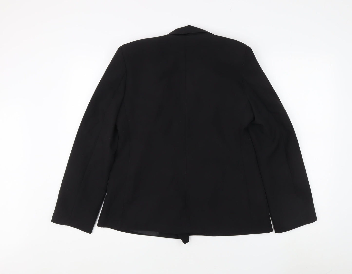 Boohoo Women's Black Blazer Size 10 Buttoned Business
