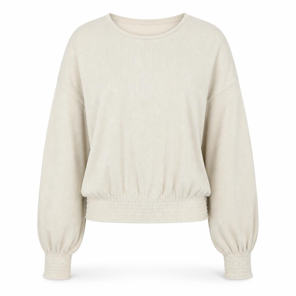 Zara Women's Beige Knit Blouse in Size 10