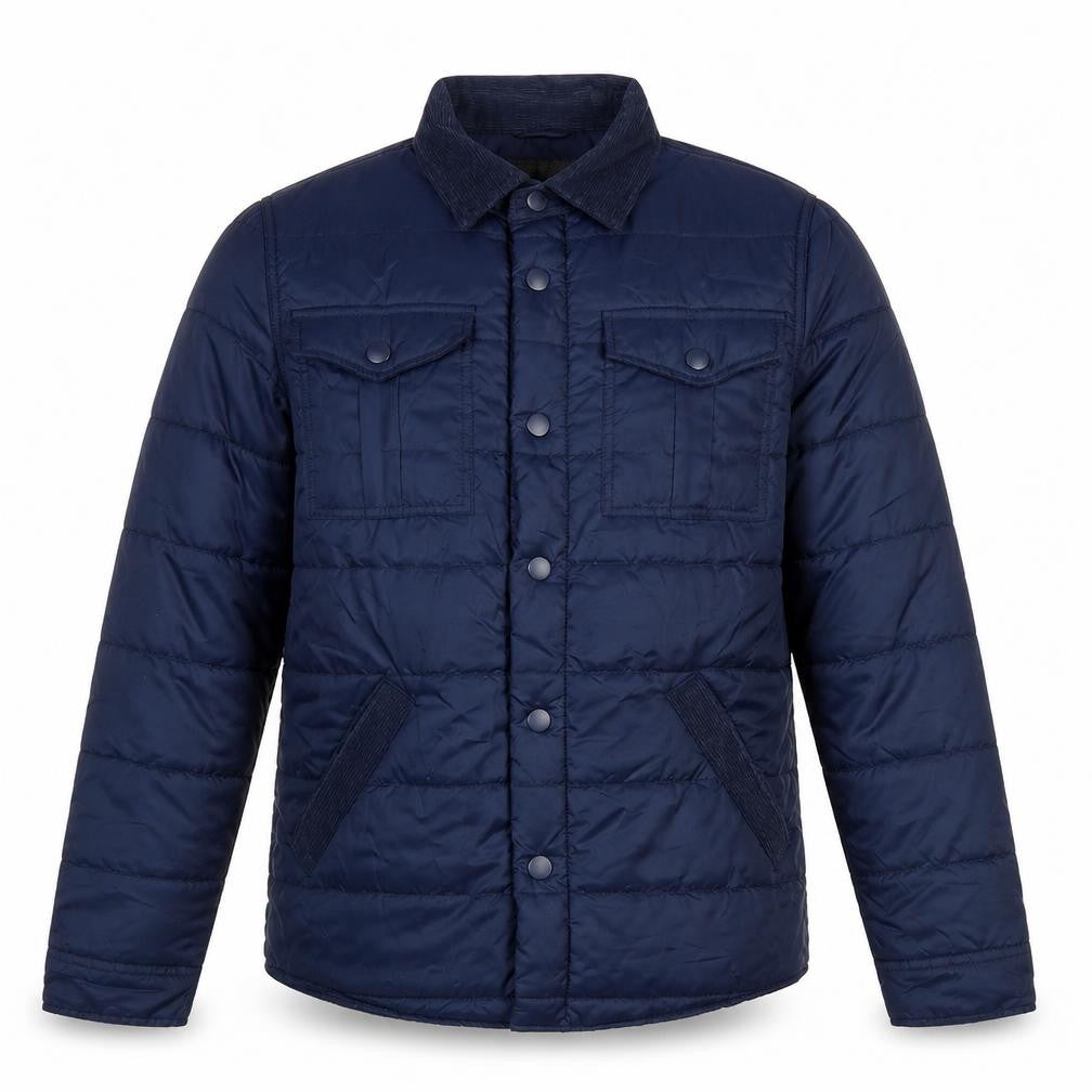 BS Quality Apparel Men's Blue Quilted Jacket, Size S