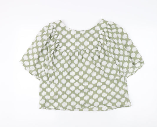 Marks and Spencer Women's Green Blouse UK 8