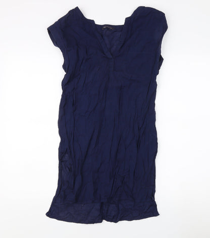 Marks & Spencer Women's Blue V-Neck Top Size 8