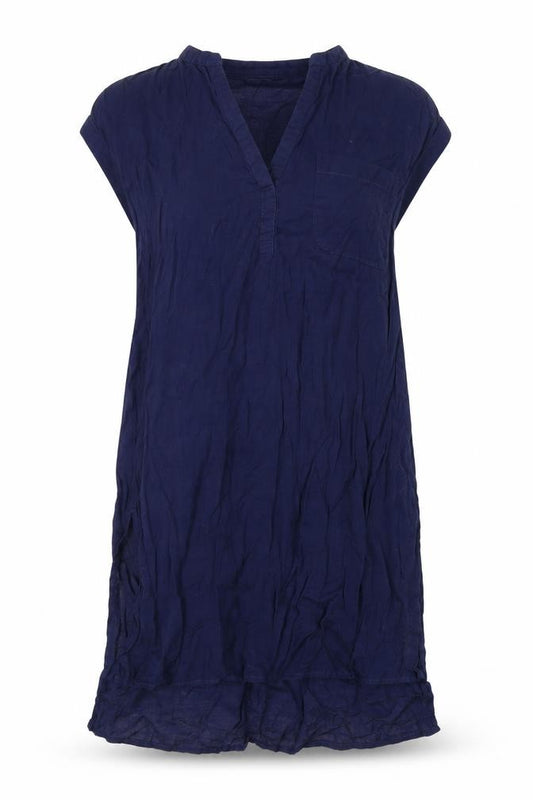Marks and Spencer Women's Blue V-Neck Top Size 8
