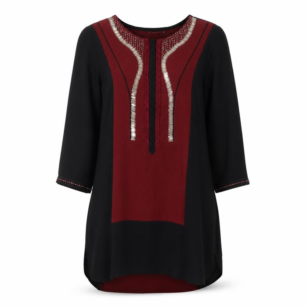 Lakshita Women's Colourblock Top, M, Beaded, Party Wear
