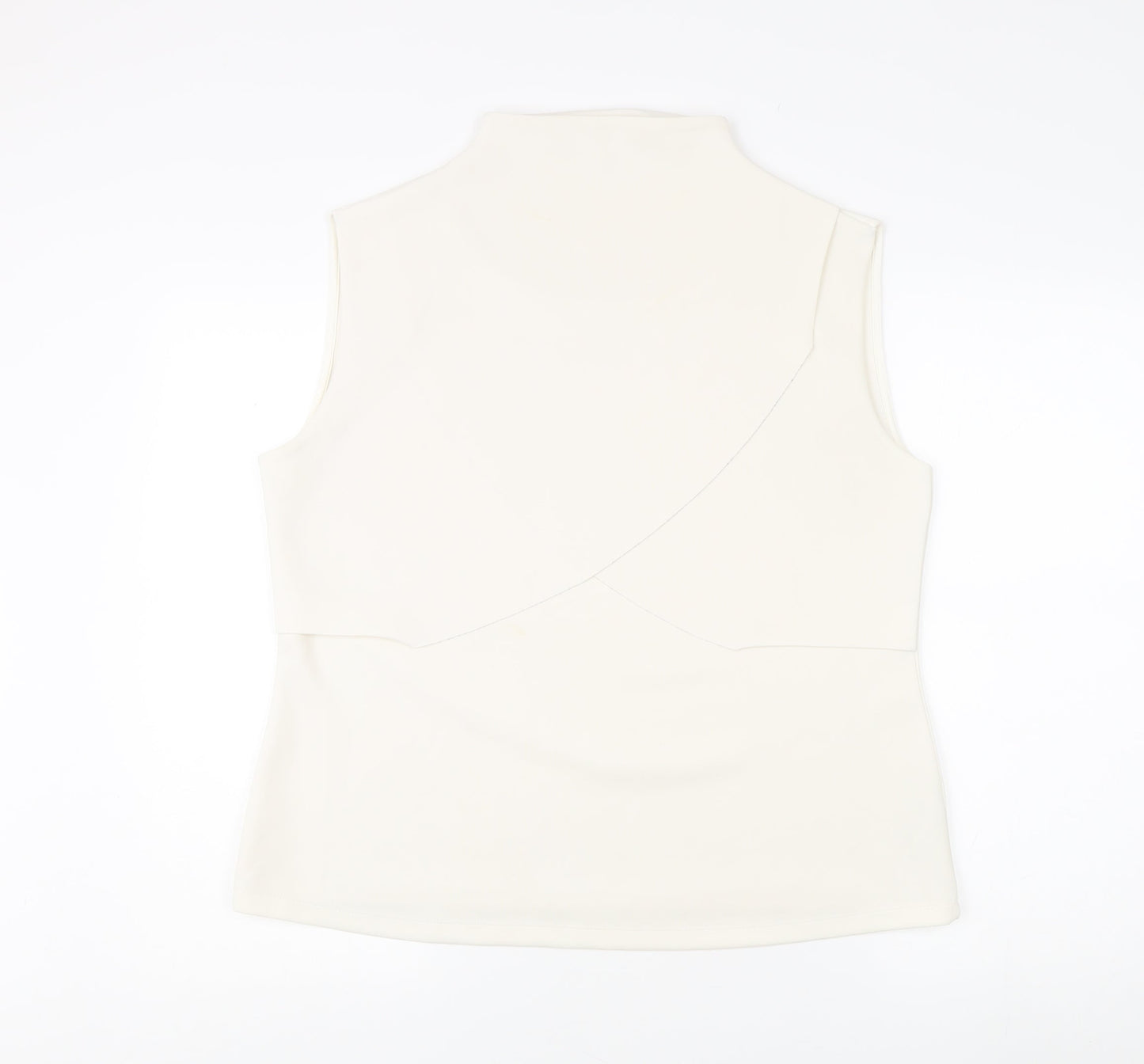 ASOS Curve Women's White Sleeveless High Neck Top