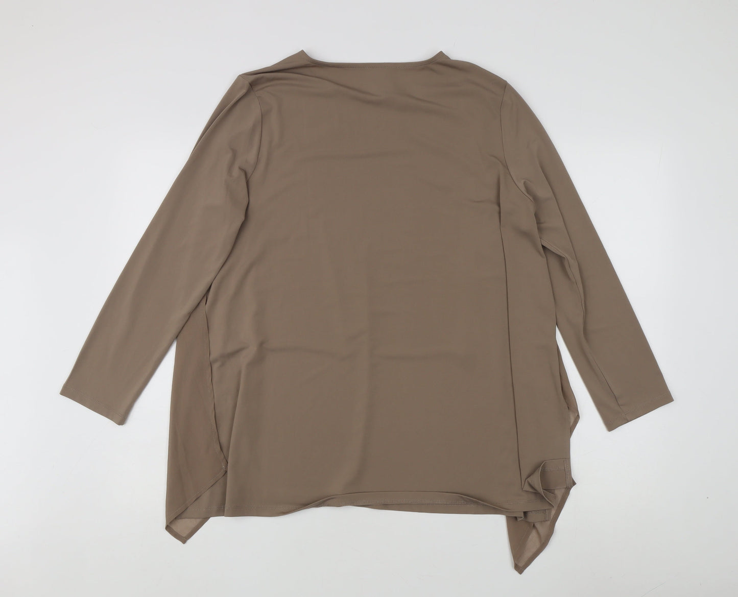 Wynne Layers Beige Long Sleeve Tunic Blouse - Medium