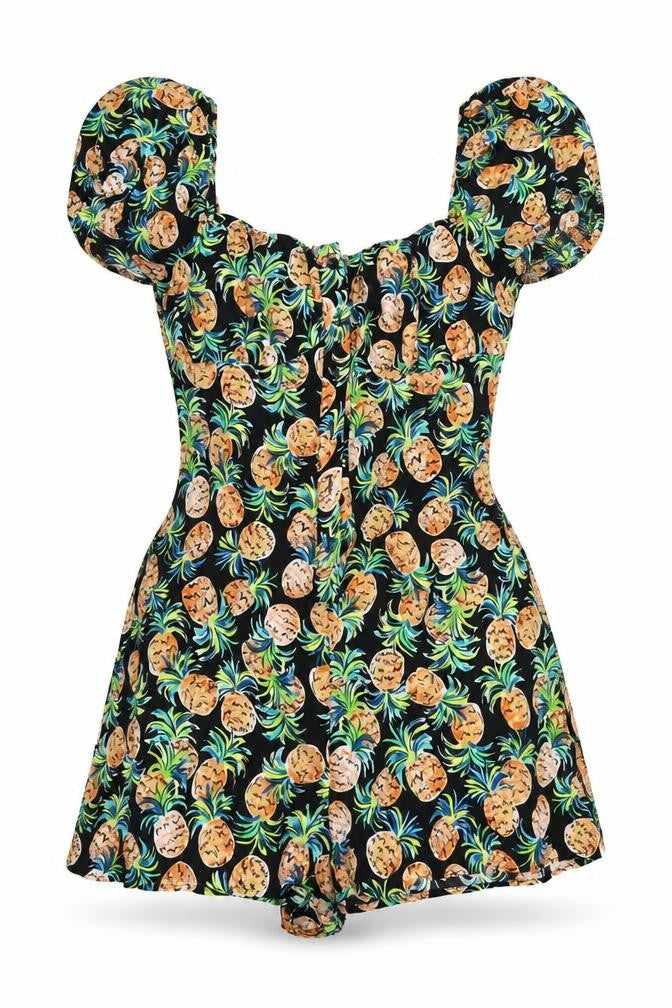Bershka Women's Multicoloured Floral Playsuit Size 12