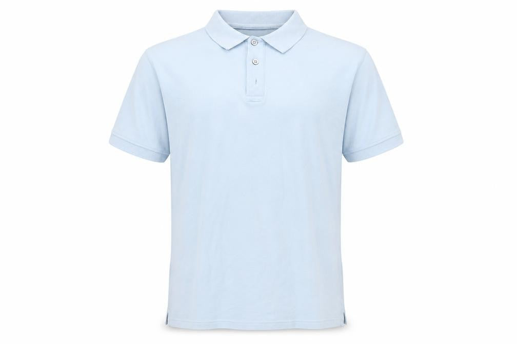 Marks & Spencer Men's Blue Polo Shirt S, Collared Solid