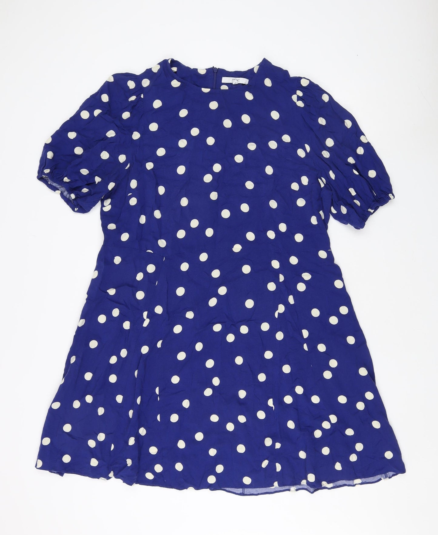 Next Women's Blue Polka Dot A-Line Dress Size 20