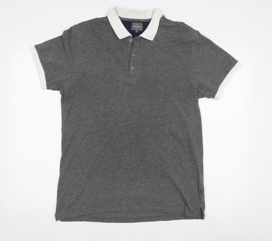 Peter Werth Men's Grey Polo Shirt Size L