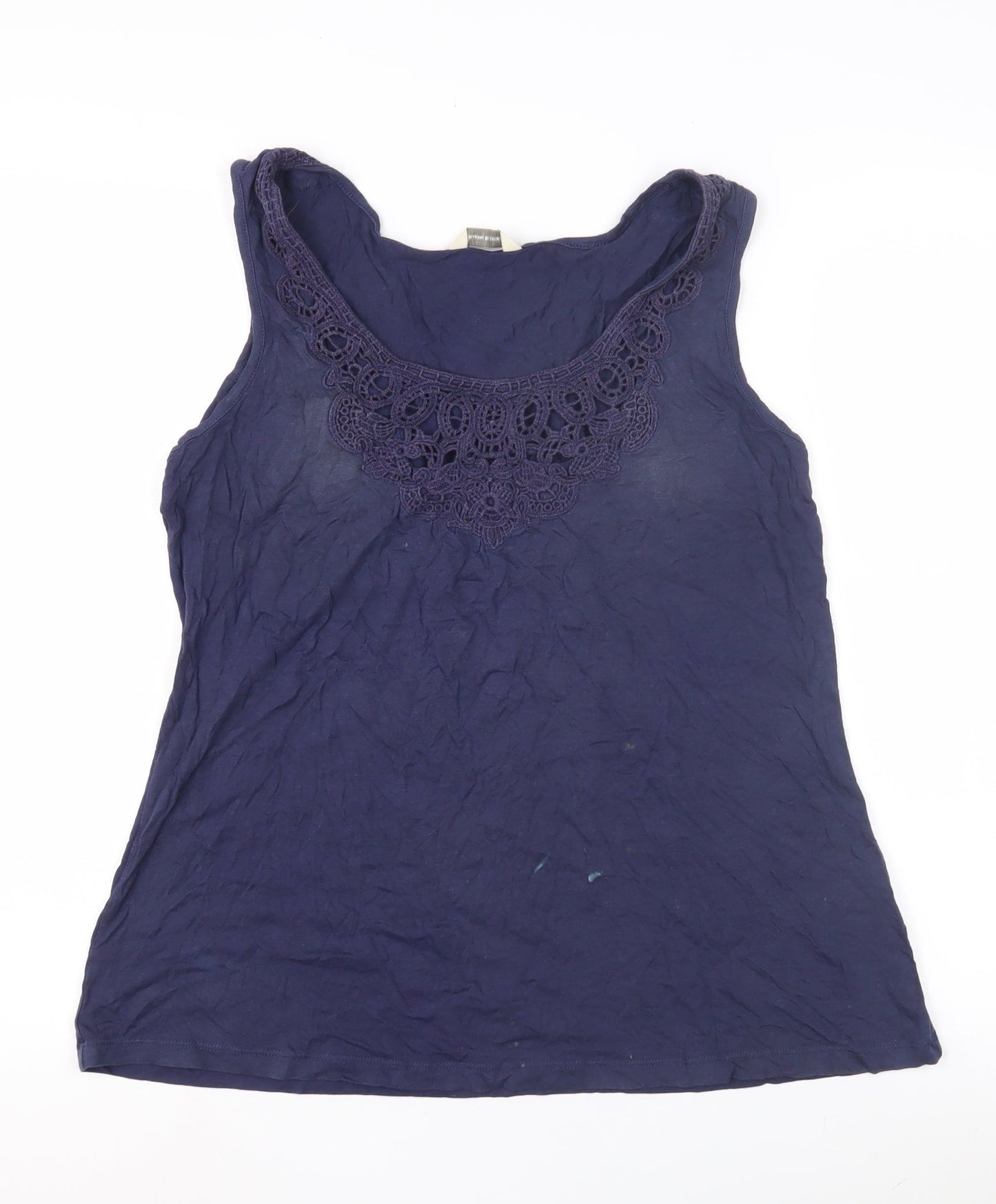 Marks and Spencer Women's Blue Crochet Tank UK 12