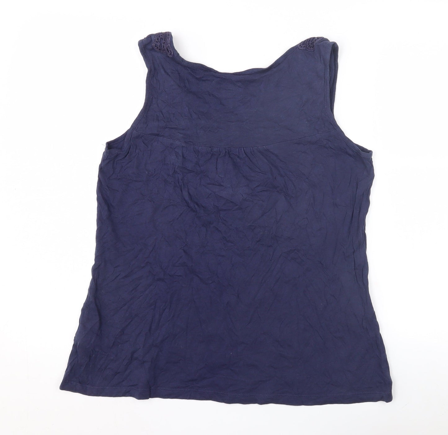 Marks and Spencer Women's Blue Crochet Tank UK 12