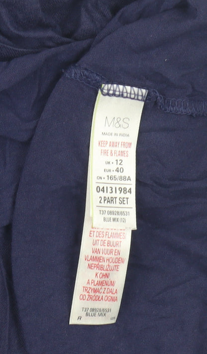 Marks & Spencer Women's Blue Crochet Tank UK 12