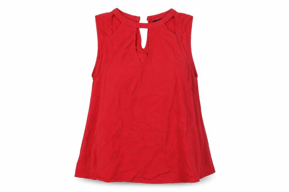 New Look Women's Red Sleeveless Tank Top - Size 8