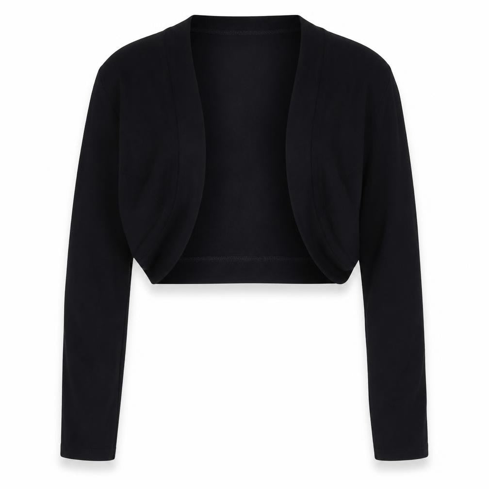 KIT Women's Black Shrug V-Neck Long Sleeve