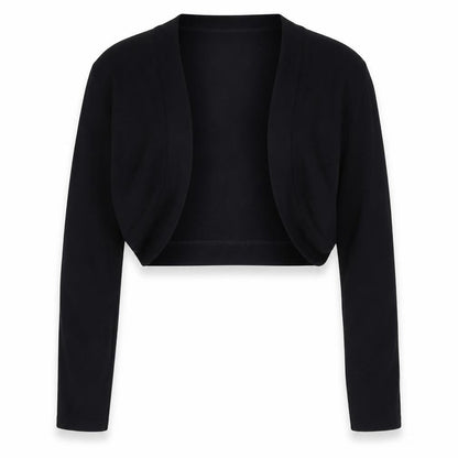 KIT Women's Black Shrug V-Neck Long Sleeve