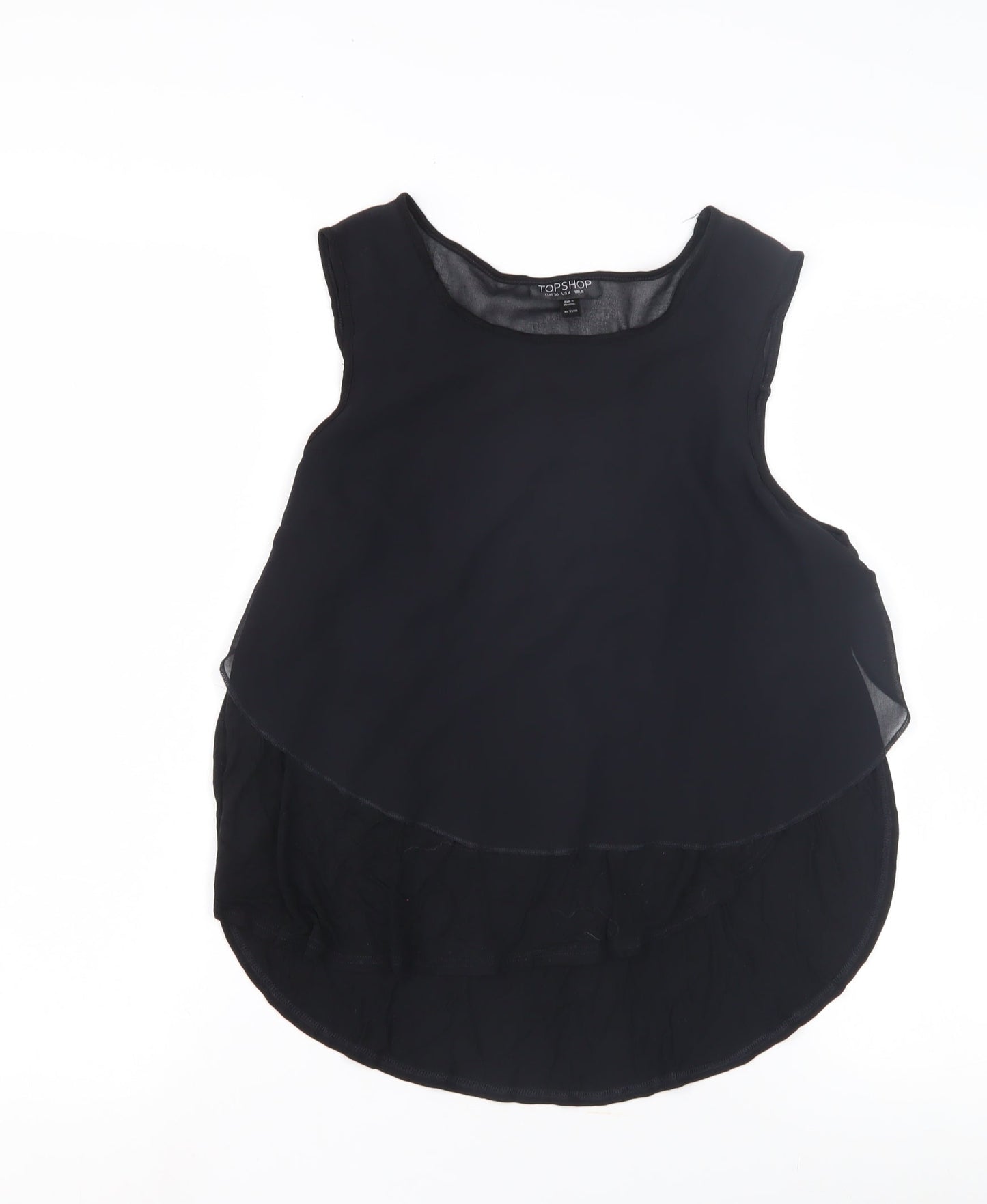 Topshop Black Camisole Tank Top, Size 8, Women's Casual