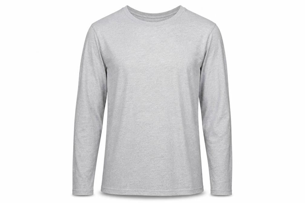 Boohoo Men's Grey Crew Neck Long Sleeve Tee M