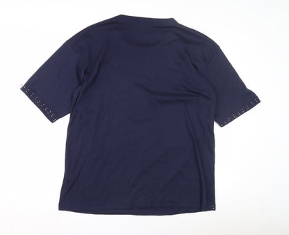 Paramour Women's Blue Studded T-Shirt One Size