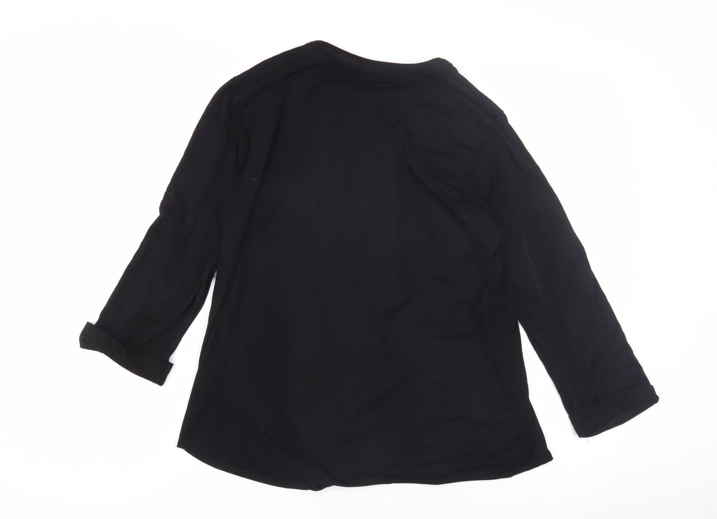 Cable & Gauge Women's Black Blouse Zip Accent M