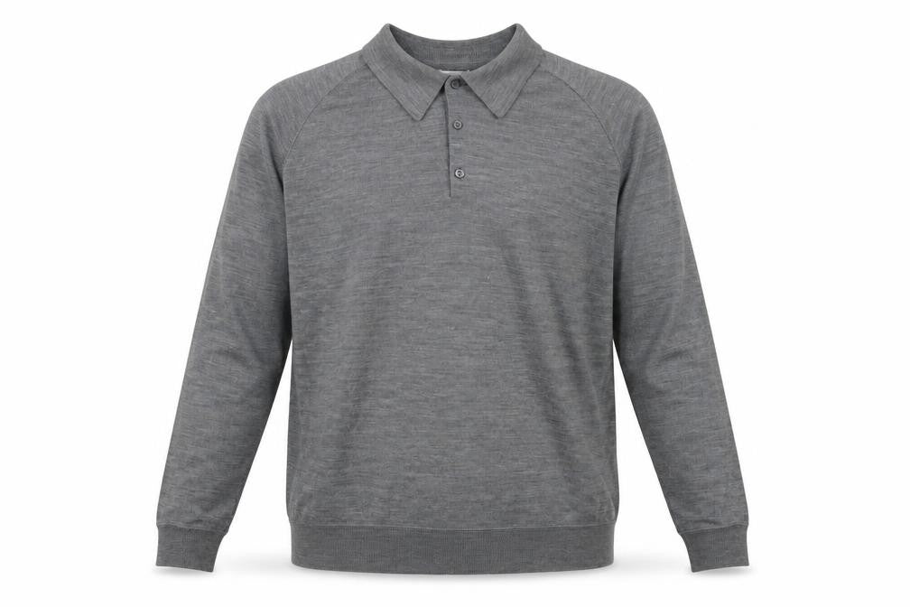 Burton Men's Grey Collared Jumper - Long Sleeve Large 52-54"