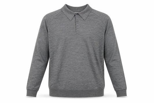 Burton Men's Grey Collared Jumper - Long Sleeve Large 52-54"