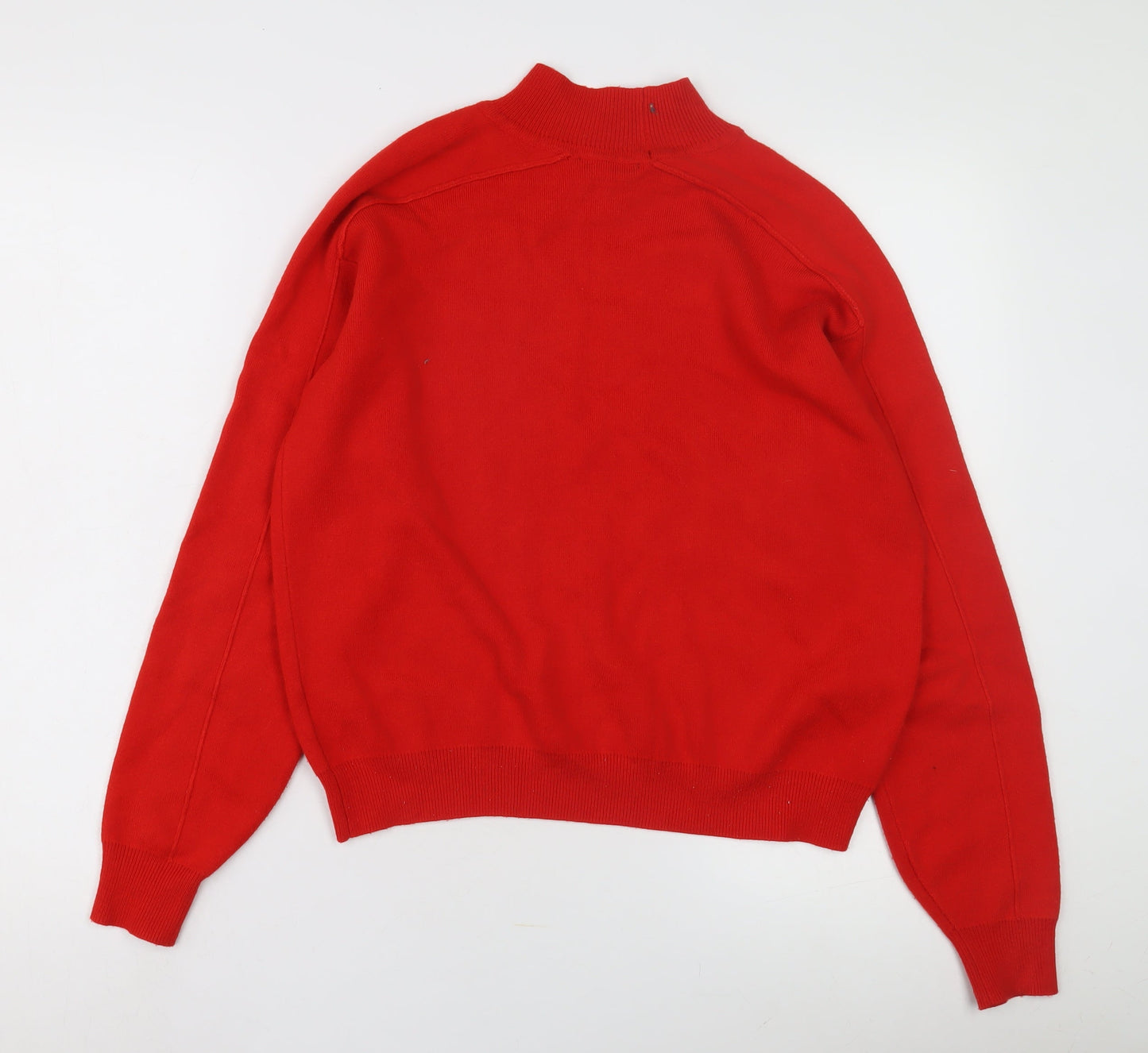 Topshop Women's Red Mock Neck Pullover Jumper Size 10