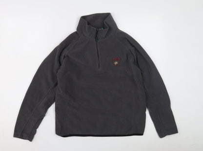 Grey Womens Fleece Sweatshirt L Casual 1/2 Zip