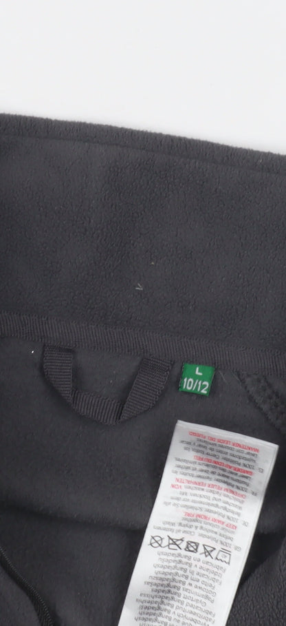Grey Womens Fleece Sweatshirt L Casual 1/2 Zip