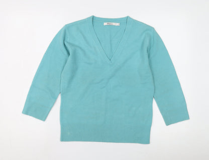 M&Co Women's Blue Pullover Jumper, Size S