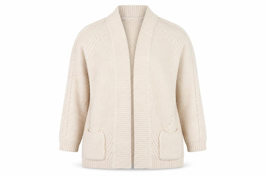 Marks & Spencer Women's Ivory Open Front Cardigan, Size 16