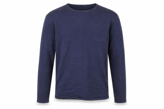 Bellfield Men's Blue Cotton Pullover Jumper S