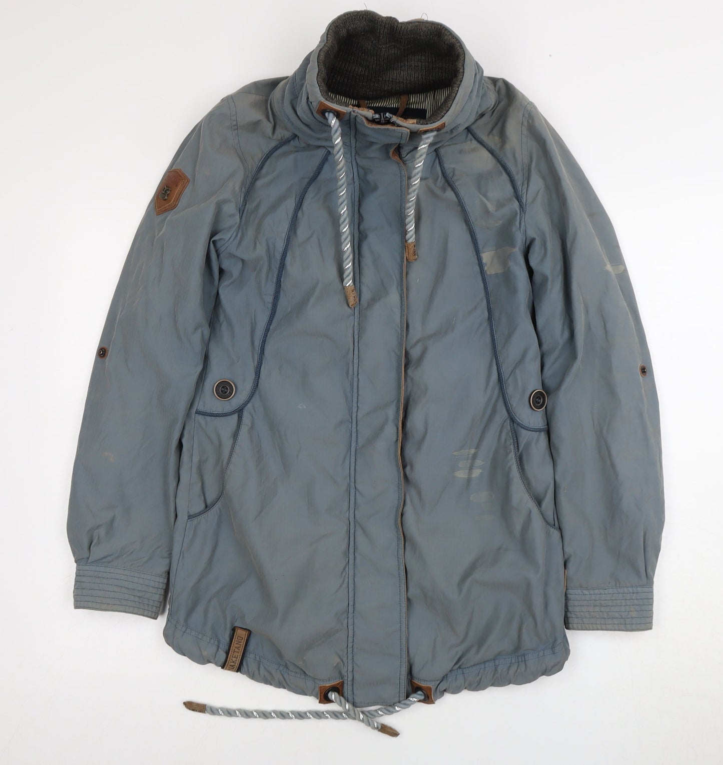Naketano Men's Blue Parka Jacket Size S