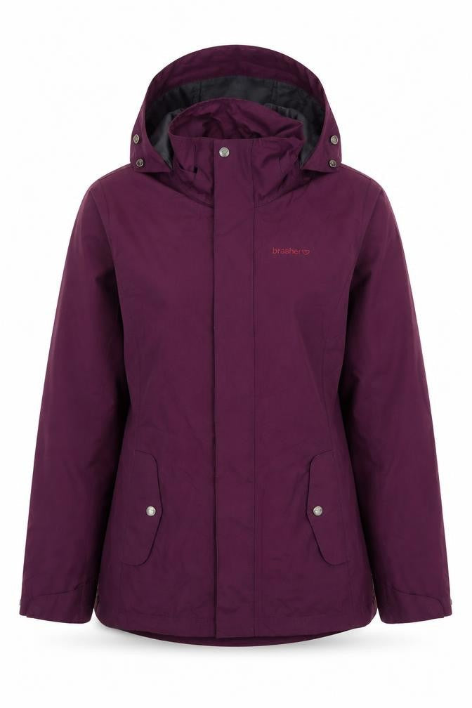Brasher Women's Purple Waterproof Rain Coat Jacket Size 6