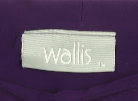 Wallis Women's Purple Cowl Neck Blouse Size 14