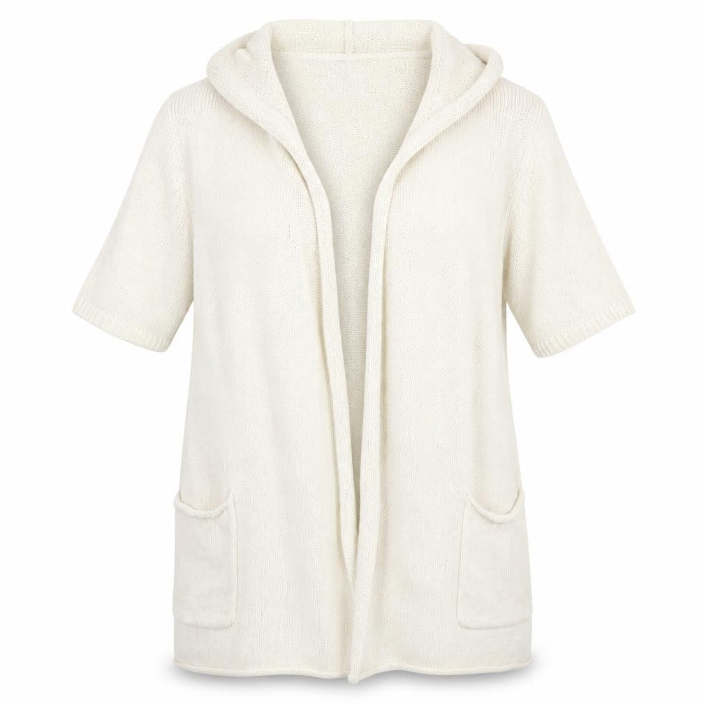 Gap Women’s Ivory Cotton-Wool Open Front Cardigan, Size M