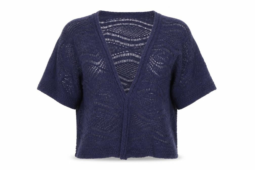 Marks & Spencer Women's Blue Open-Knit Cardigan Size 14