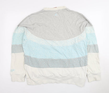 Multicoloured Mens Sweatshirt, L, Pullover, Logo Accents
