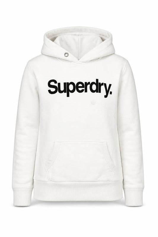 Superdry Women's White Pullover Hoodie Size 12