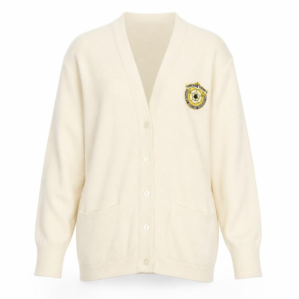 Balmoral Women's Ivory Cardigan 12 V-Neck Wool
