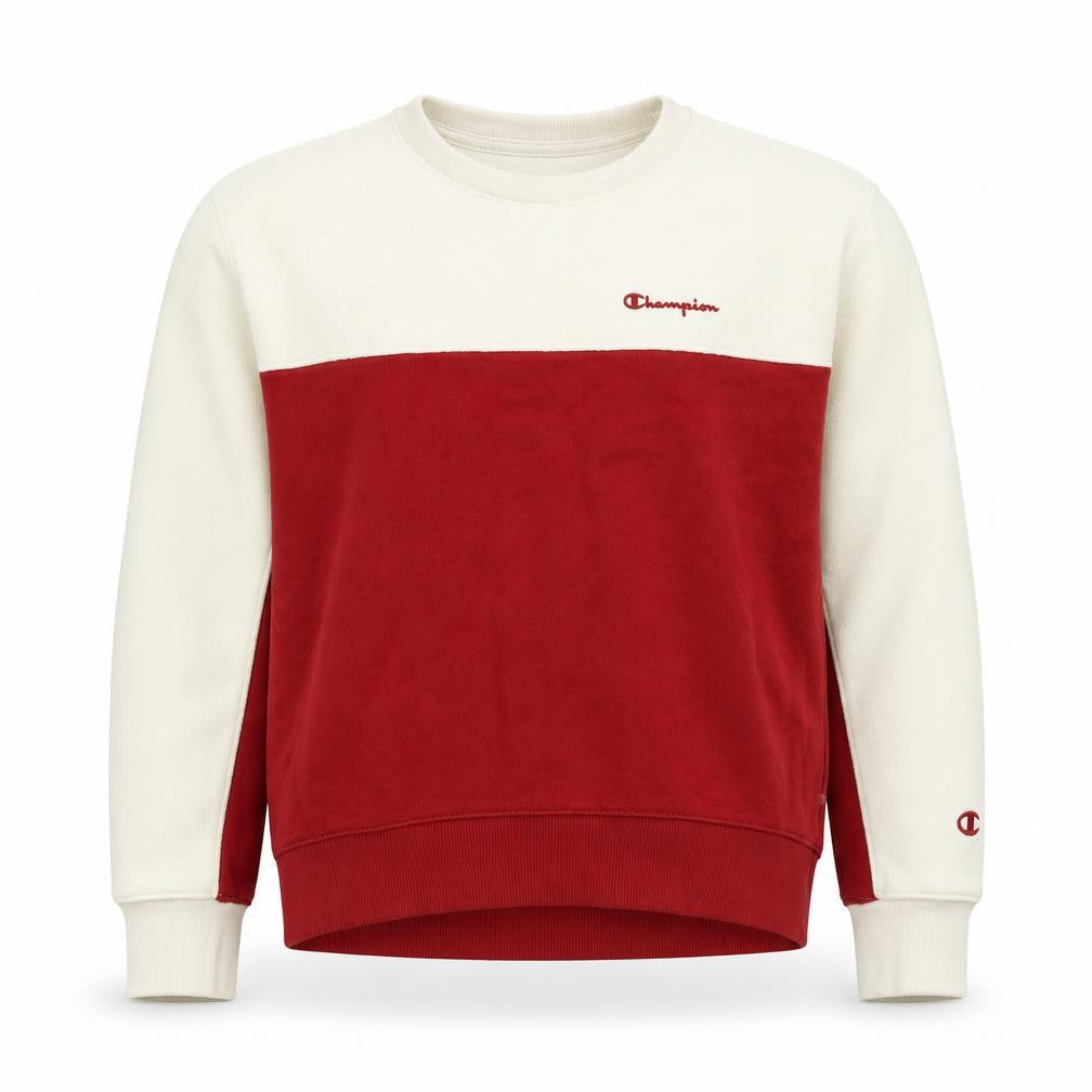 Champion Boys Red Ivory Colourblock Sweatshirt M