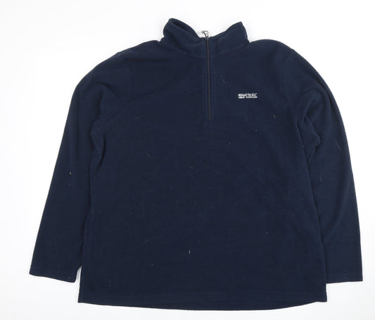 Regatta Blue Unisex High Neck Fleece Sweatshirt S