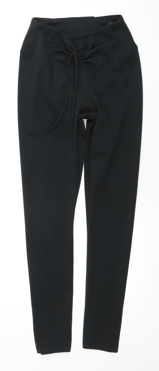 Pink Women's Black Gym Leggings S, Active Elastic