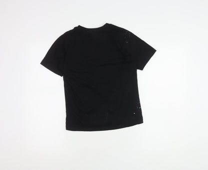 Back view of Disney boys’ black glow t-shirt medium