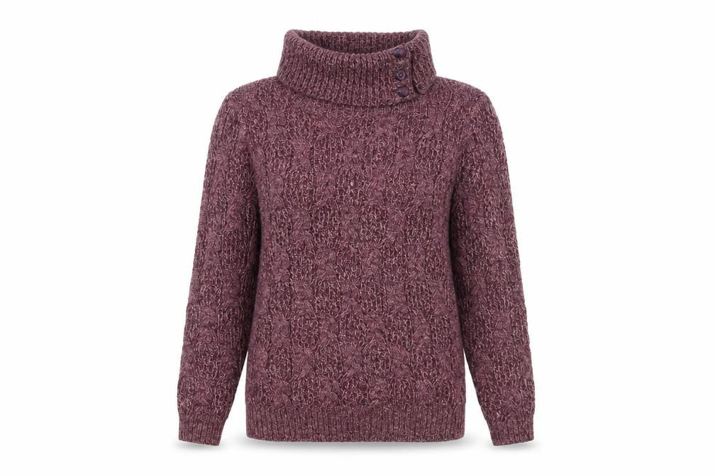 Thermolactyl Women's Purple Roll Neck Pullover Jumper Size 10/12