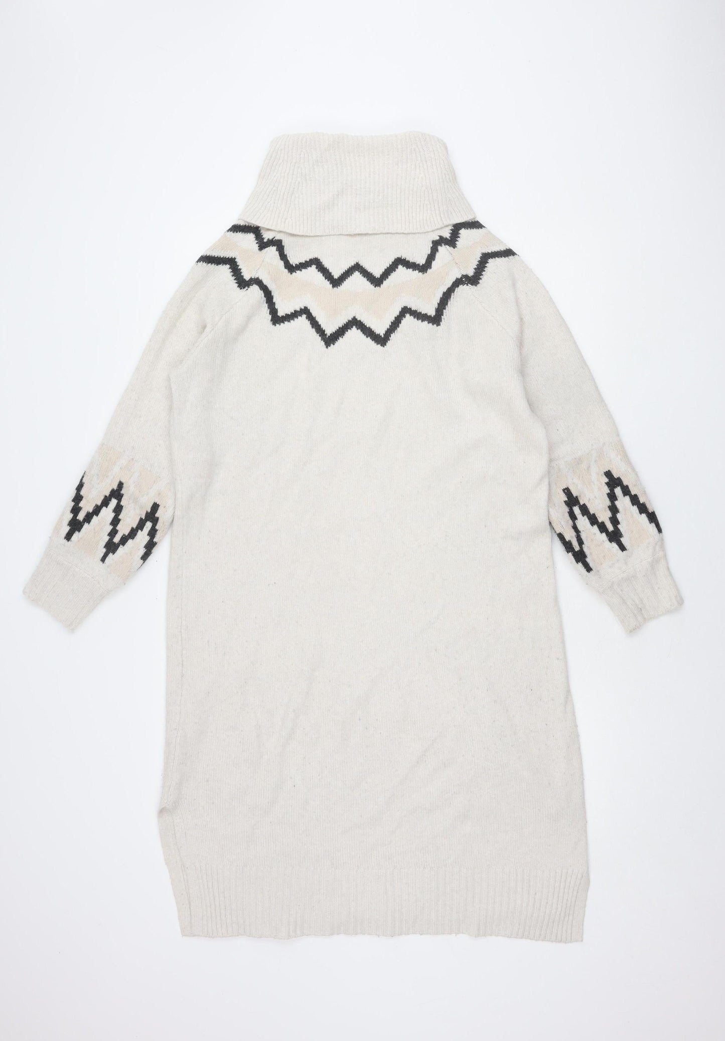 Mint Velvet Women's Ivory Geometric Knit Jumper S